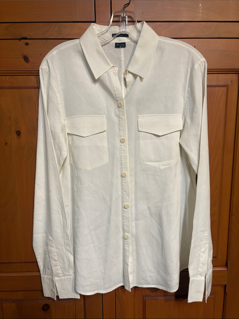 Theory Cream Button-Down Women's Utility Shirt
